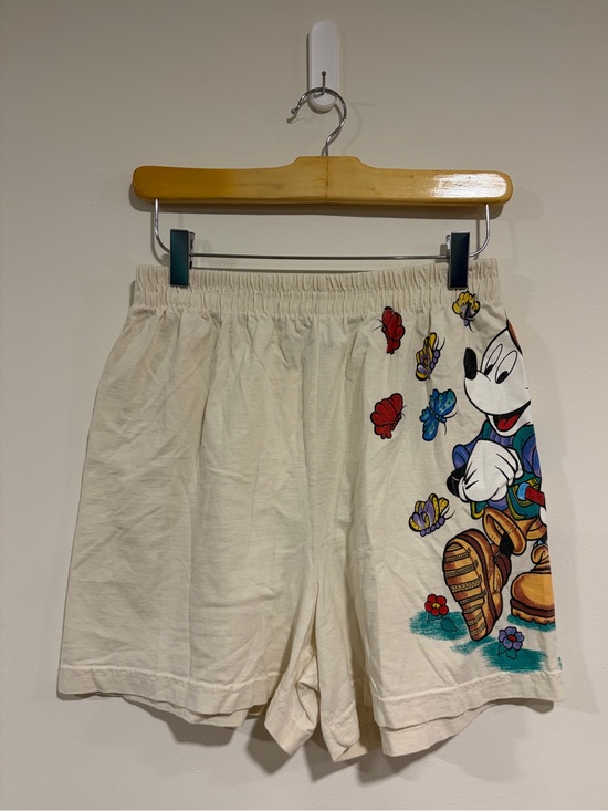 Vintage Pants - Vintage 90s Disney Mickey Unlimited Jerry Leigh Mickey Mouse Cotton Shorts